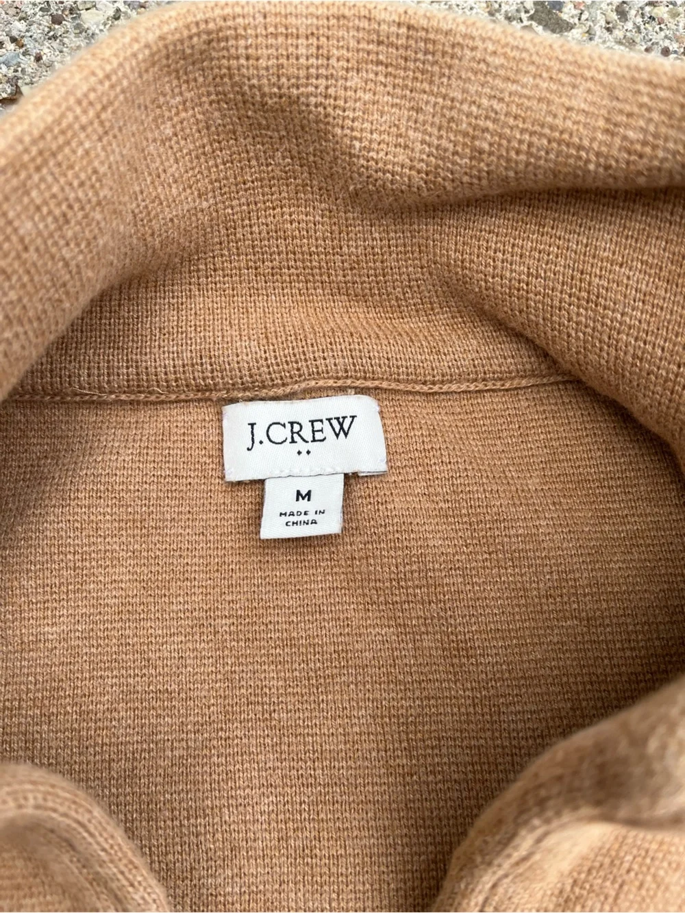 J Crew Women's Size Medium Tan Single-Button Knit Blazer